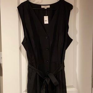 NWT loft button up dress with pockets